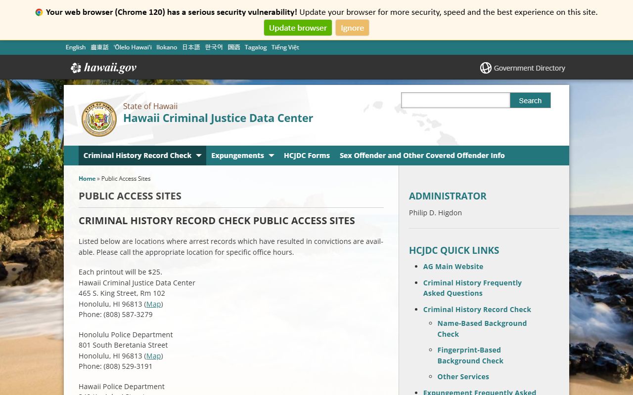 Hawaii busted mugshots public access sites directory
